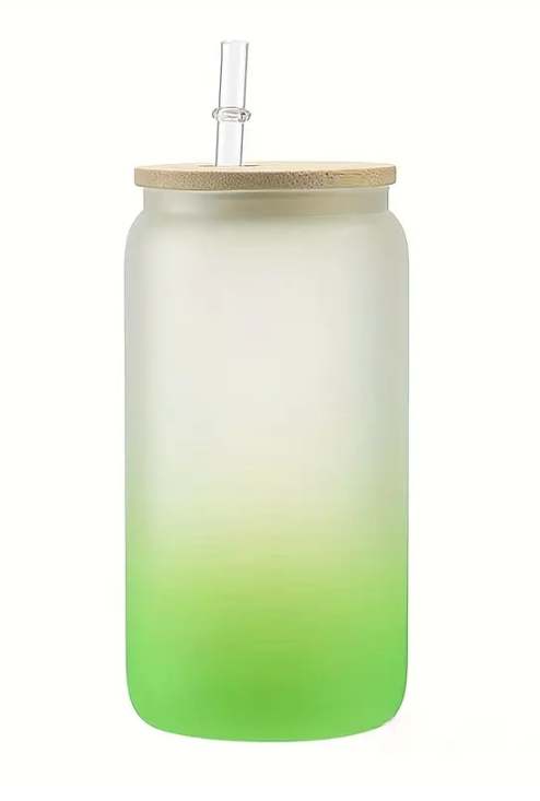 Verre canette givré vert 16 oz
