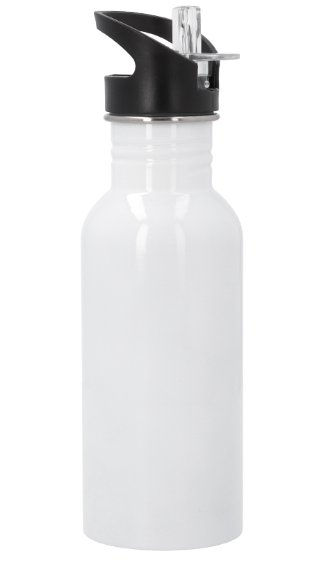 Gourde acier inox 600ml bec paille