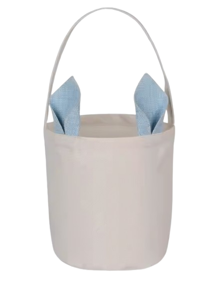 Panier pâques oreilles bleues